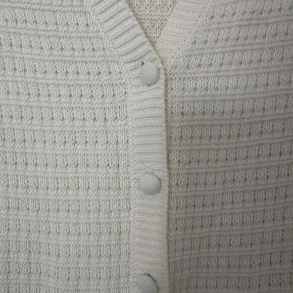 Signature Reitman Soft Knit Button Front V-Neck Cardigan XXS Ivory Boho Chic - Picture 4 of 11